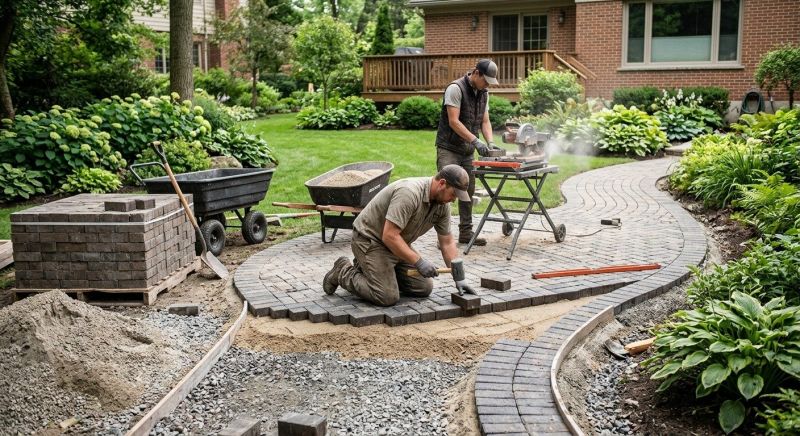 Brick Hardscape Installation in Burlington, VT